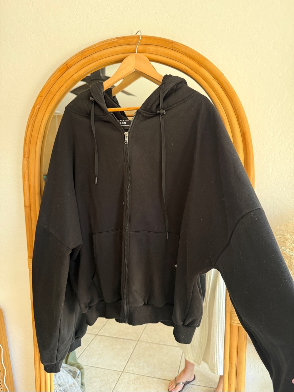 POPFLEX Black Hooded Zip Puffer Jacket